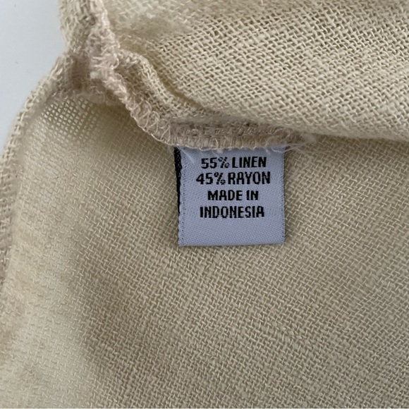 Island Importer Womens Linai Shirt Sz M Yellow Yoga  Meditation Lagenlook Hippie - Picture 8 of 9